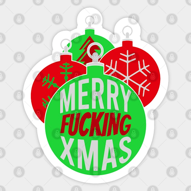 MERRY FUCKING XMAS Sticker by Dwarf_Monkey